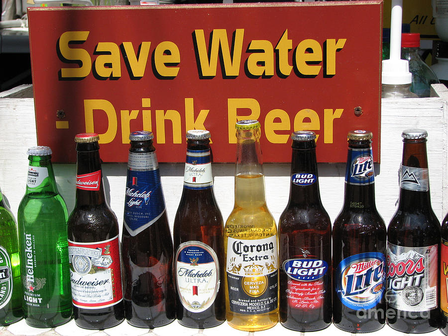 Save Water Drink Beer Photograph by Creative Solutions RipdNTorn