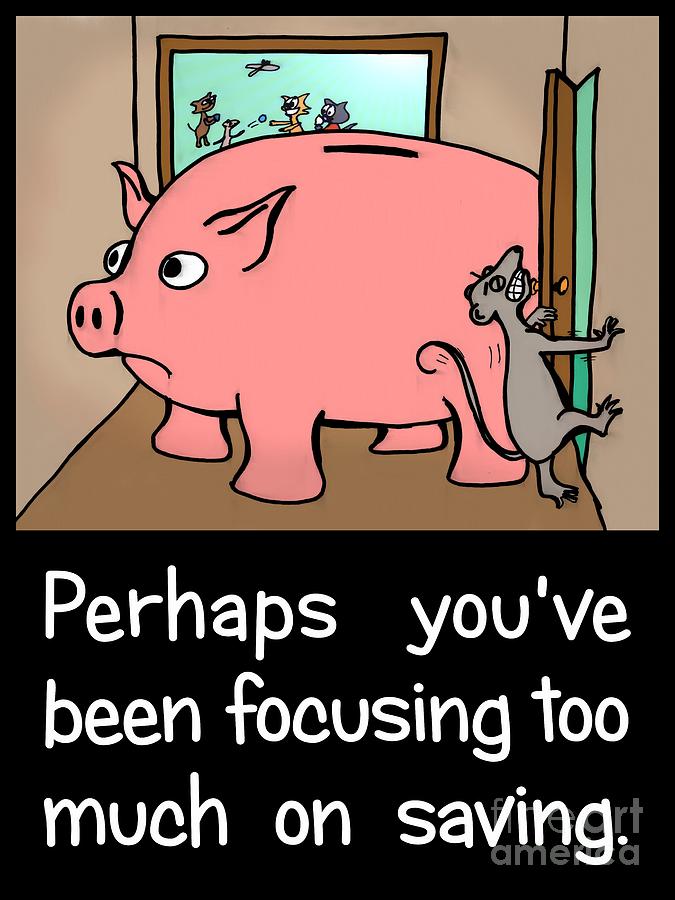 Saving Pig Digital Art by Pet Serrano