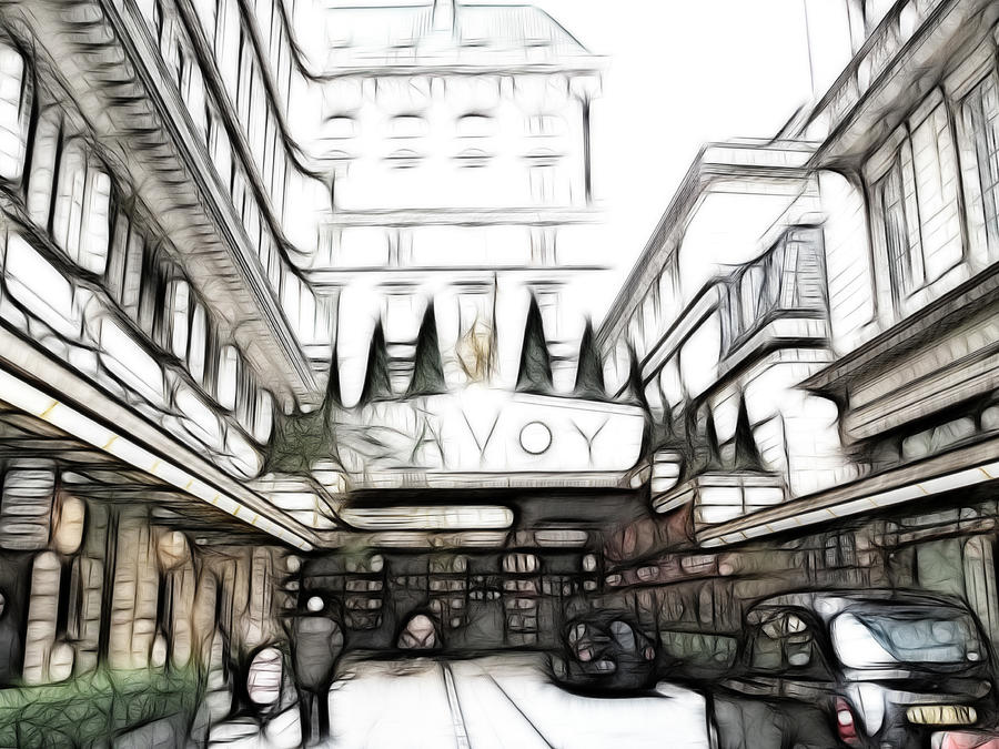 London Photograph - Savoy Hotel by Sharon Lisa Clarke