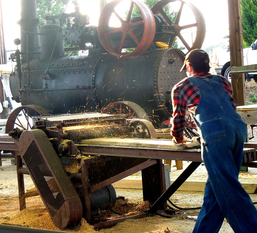 Sawmill Planer In Action Photograph by Pete Trenholm