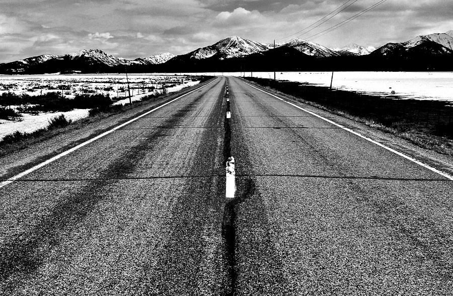Sawtooth Highway Black And White Photograph by Benjamin Yeager