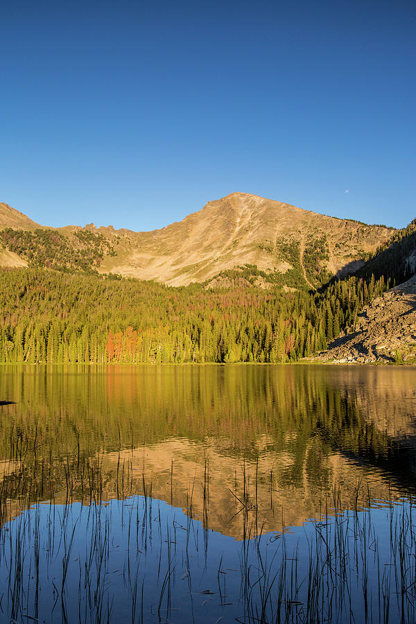 Sawtooth Mountain Reflects Into Calm Photograph by Chuck Haney - Fine ...