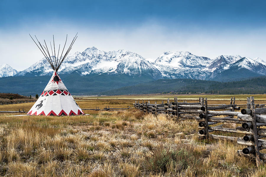 Sawtooth Mountains, Tipi, Stanley Photograph by Witold Skrypczak Sawtooth Mountains, Tipi, Stanley Photograph by Witold Skrypczak