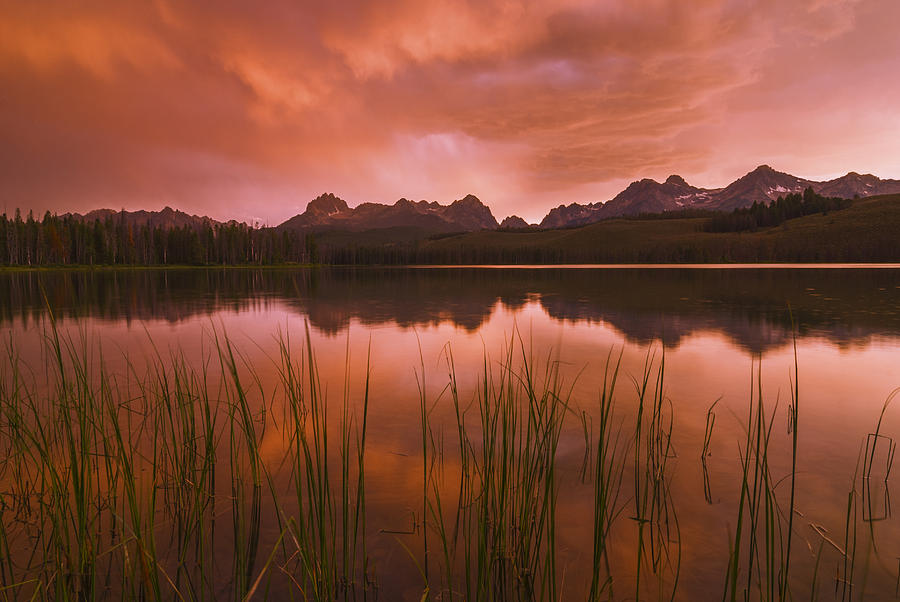 Sunset Photograph - Sawtooth sunset Stanley Idaho by Vishwanath Bhat