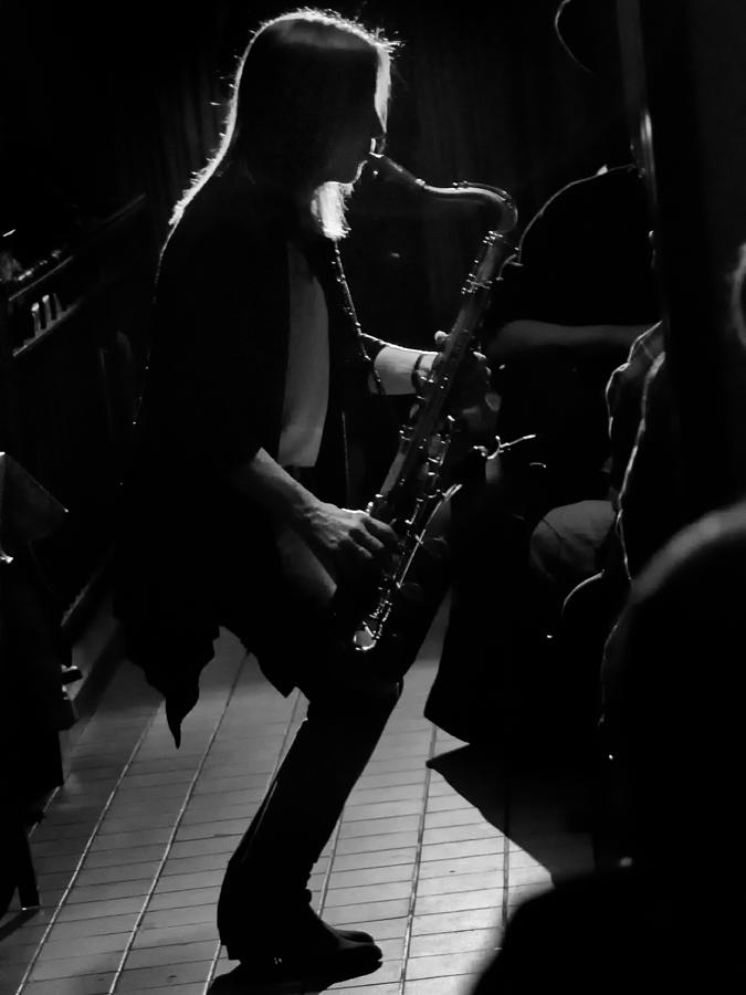 Music Photograph - Sax Play by Glenn Thompson