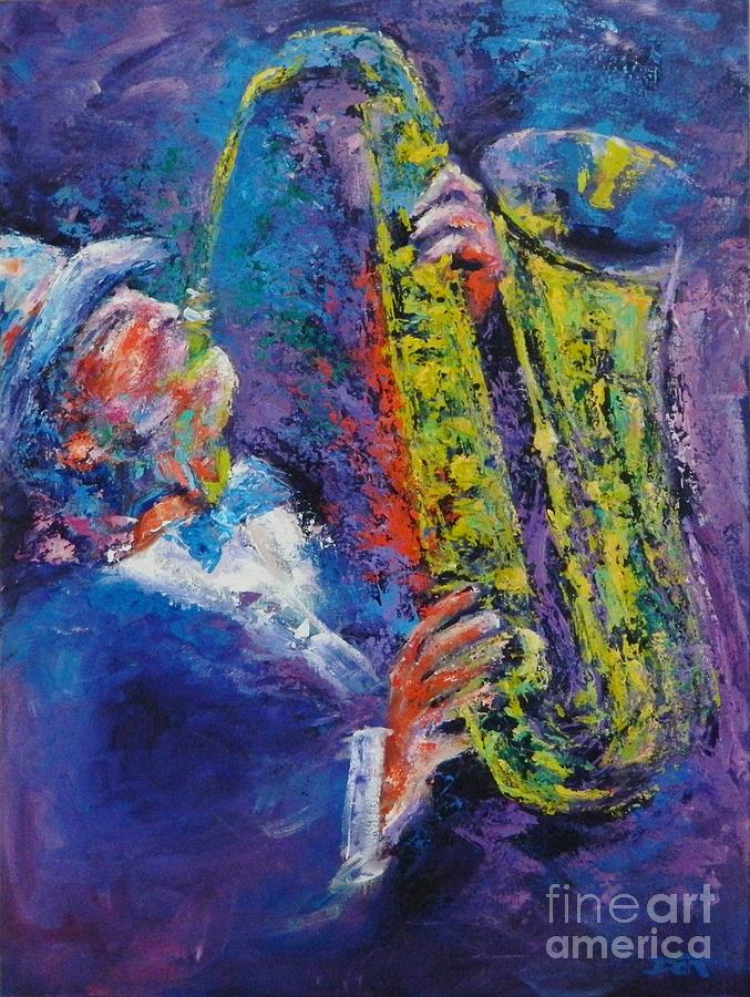 Sax Riff Painting by Dan Campbell