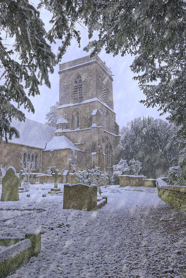 Saxon church in winter Photograph by John Chivers