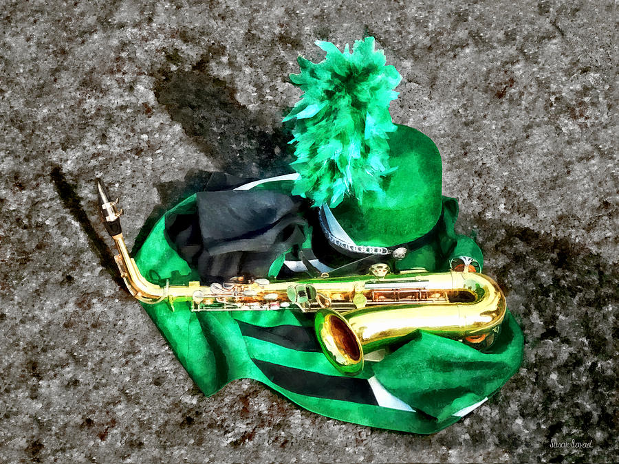 Saxophone and Band Uniform Photograph by Susan Savad
