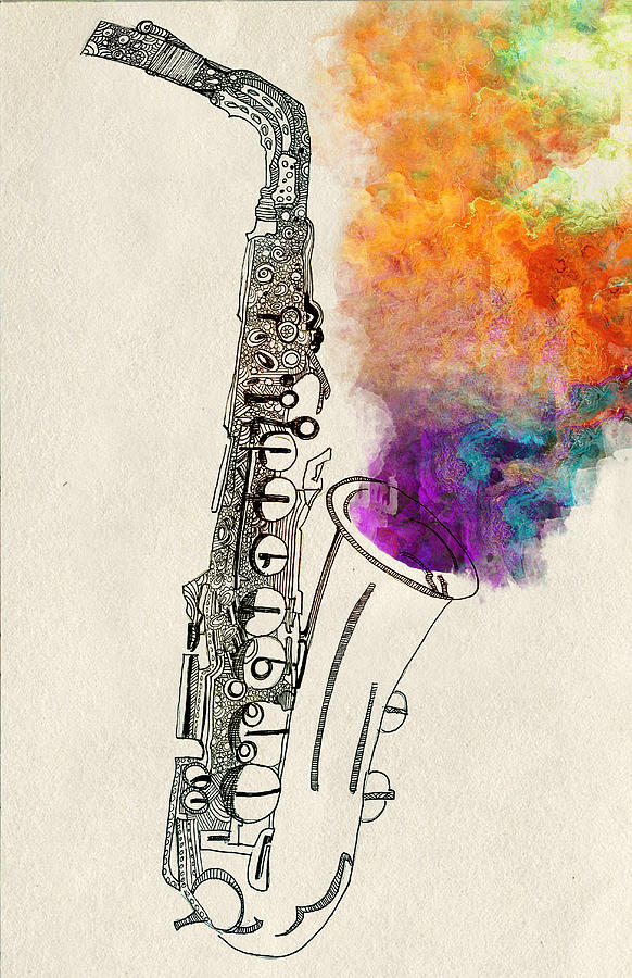 Saxophone Digital Art By April Gann Fine Art America