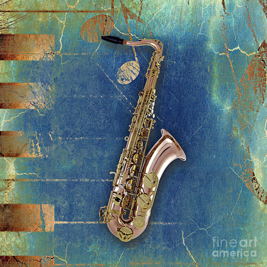 Music Mixed Media - Saxophone Collection by Marvin Blaine