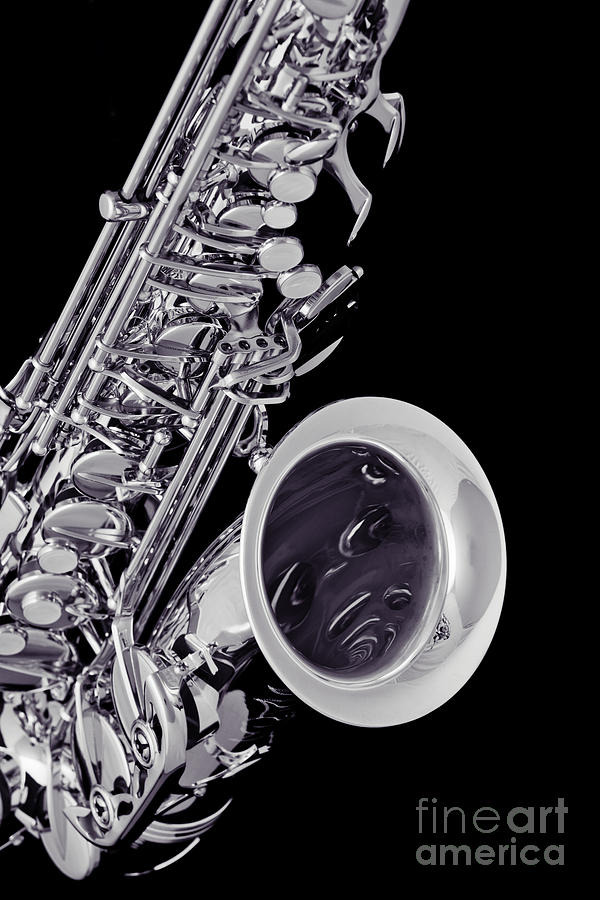 Saxophone Music Instrument  in Sepia 3266.01 Photograph by M K Miller