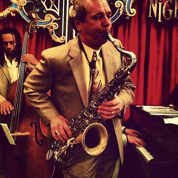 Bass Photograph - Saxophonist At Nighttown In Cleveland by Arnab Mukherjee