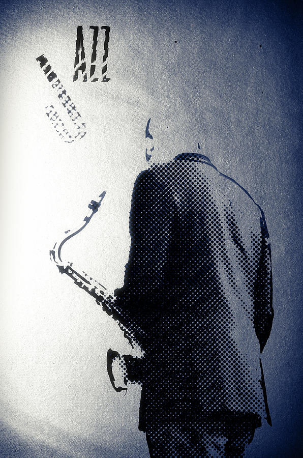 Saxophonist. Jazz Club Poster Digital Art by Konstantin Sevostyanov