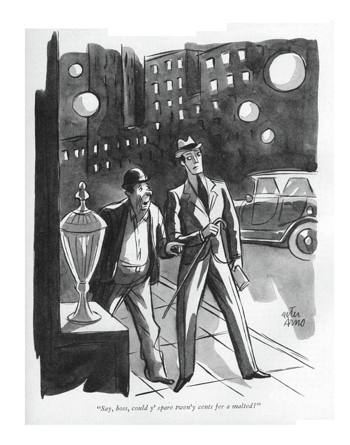 Say, Boss Drawing by Peter Arno