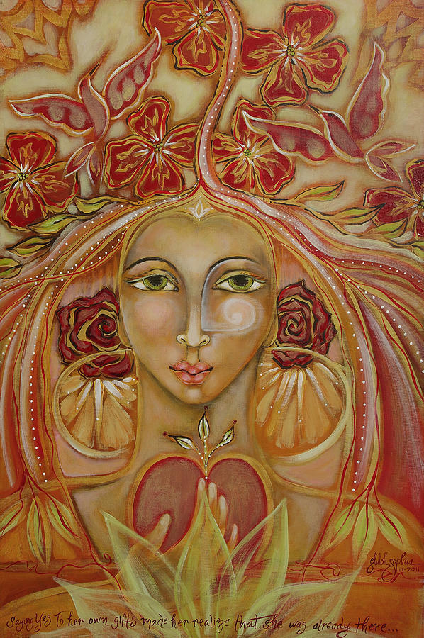 Saying Yes to Her Own Gifts Painting by Shiloh Sophia McCloud