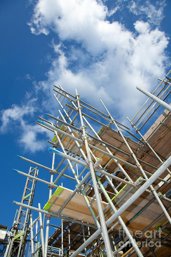 Scaffolding On A Building Site Photograph By Hans Slegers