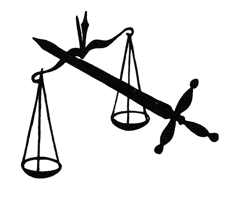 Libra Scale Of Justice' Poster, picture, metal print, paint by