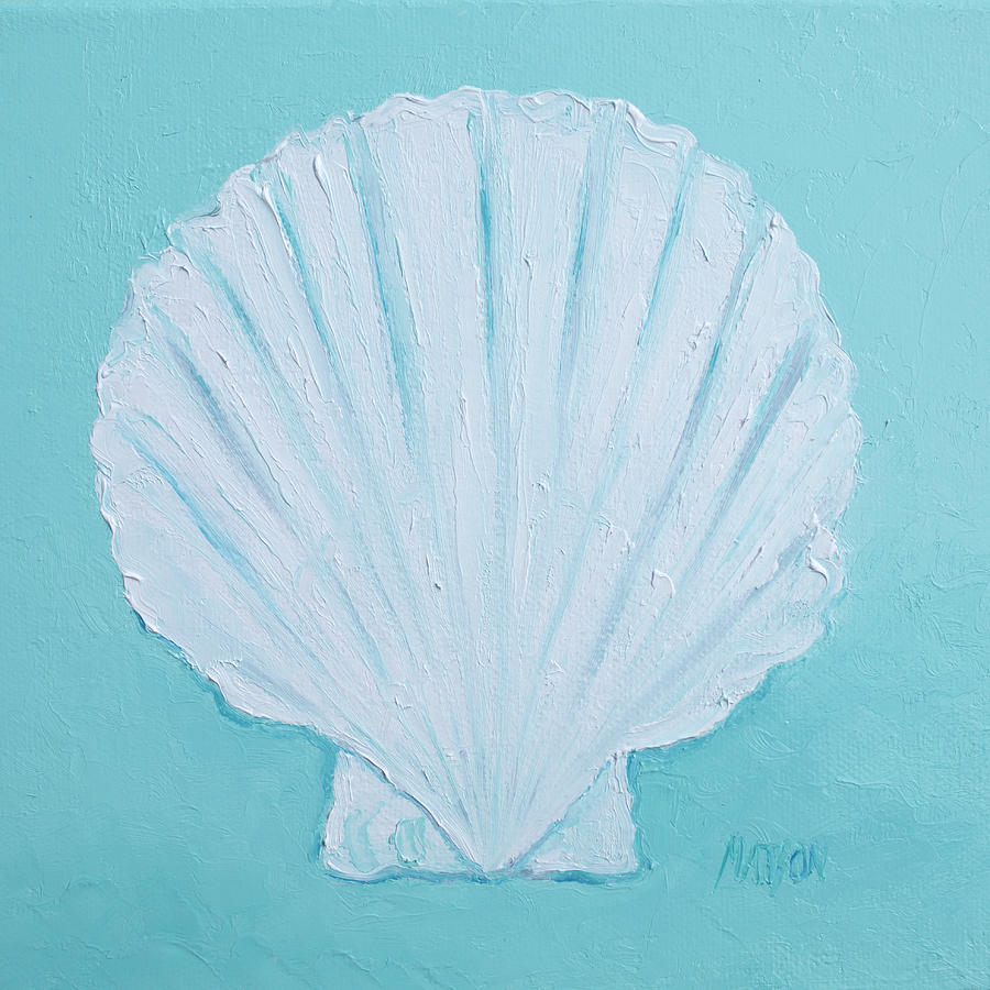 Scallop Shell Painting by Jan Matson