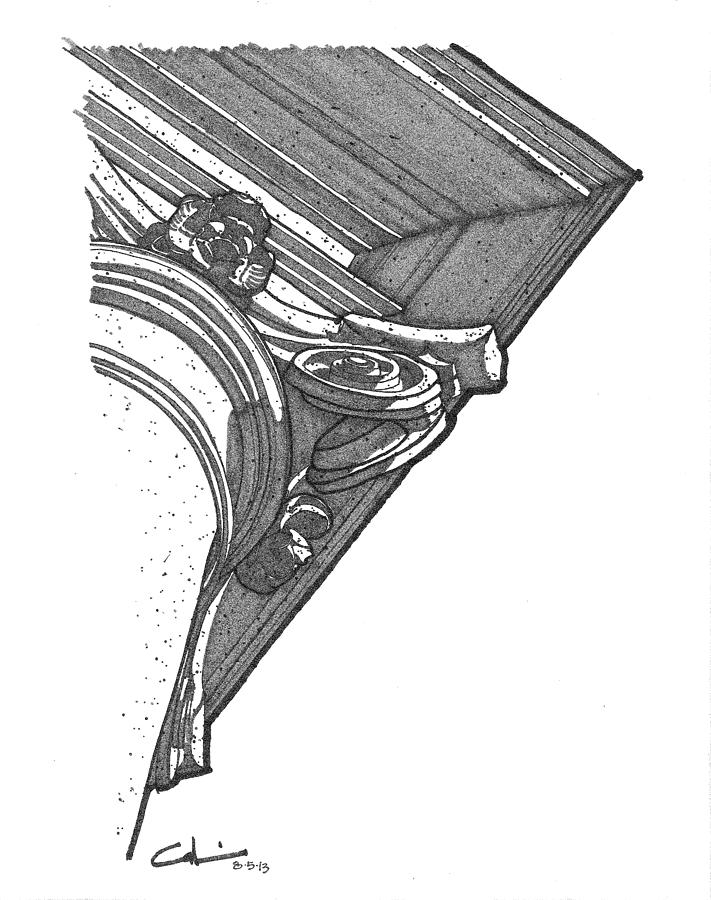 Scamozzi Column Capital Drawing by Calvin Durham