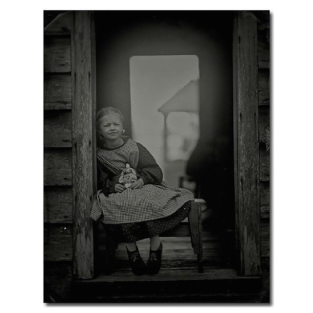 Portrait Photograph - Scan Of A 1/2 Plate Tintype Taken by Chris Morgan