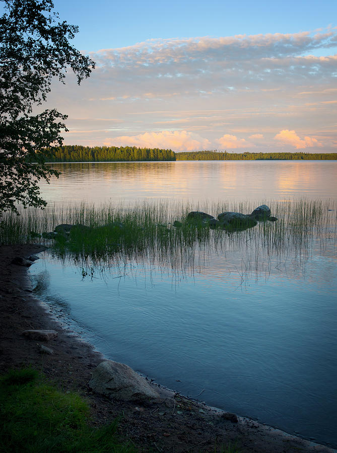 Scandinavia Finland Summer Lake Sunset Photograph by Ssiltane