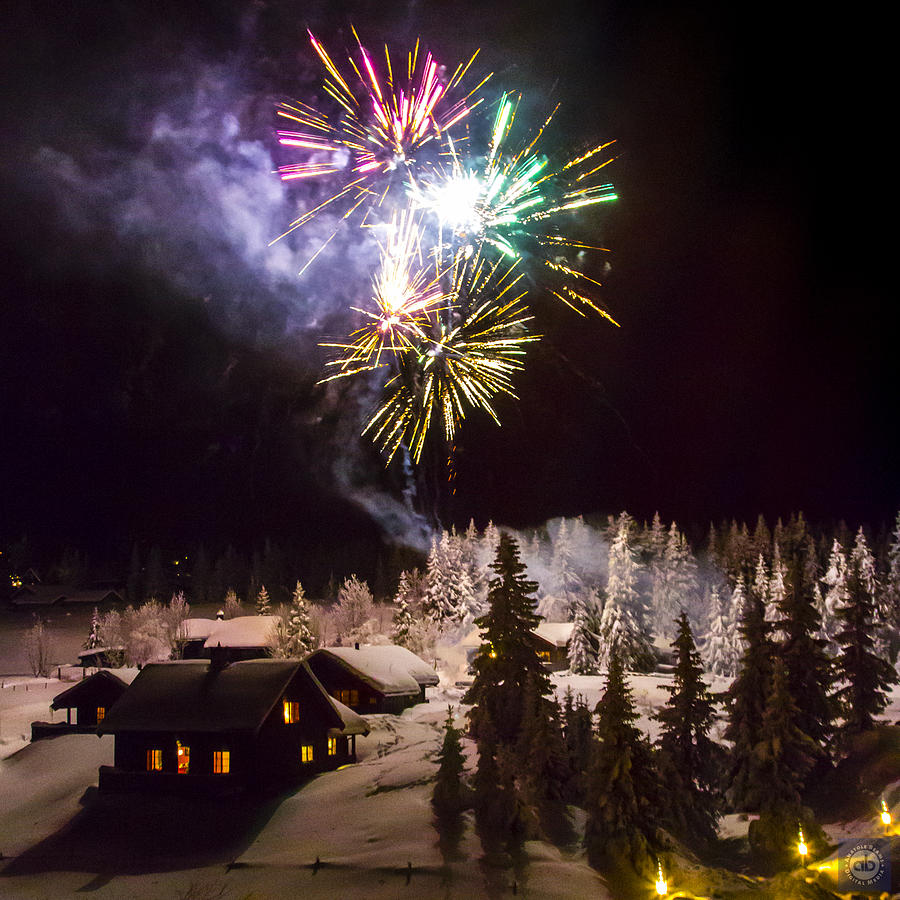 Scandinavian Fireworks Photograph by Anatole Beams