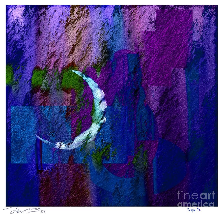 Abstract Digital Art - Scape 1a by Lawrence Nusbaum