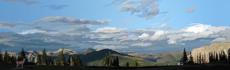 Scapegoat Panorama Painting by Pam Little