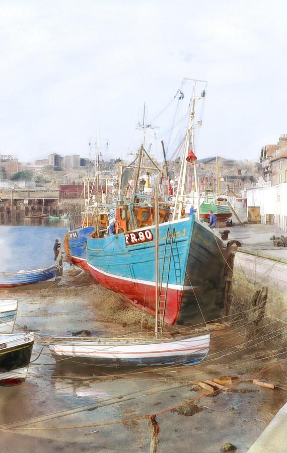 Fishing Photograph - Scarborough Harbour by Ron Harpham