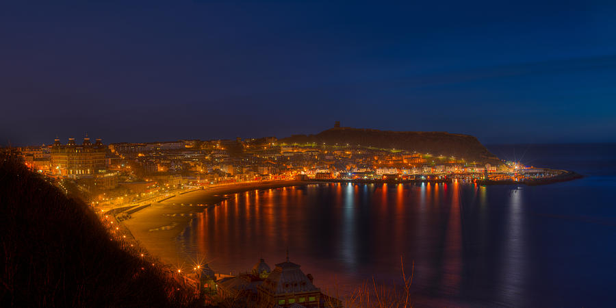 Scarborough Night Lights at Sunrise Photograph by Dennis Dame