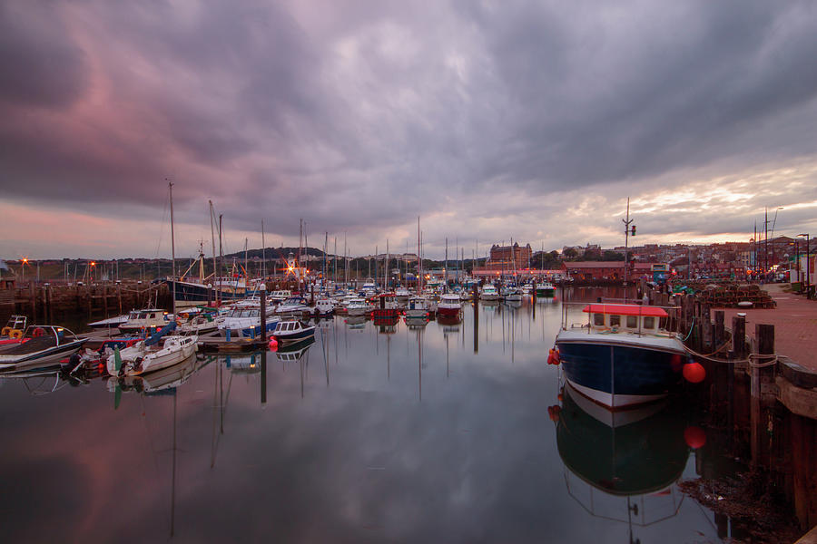 Scarbrough Boats At Sunset Photograph by Chris Rayner Photos