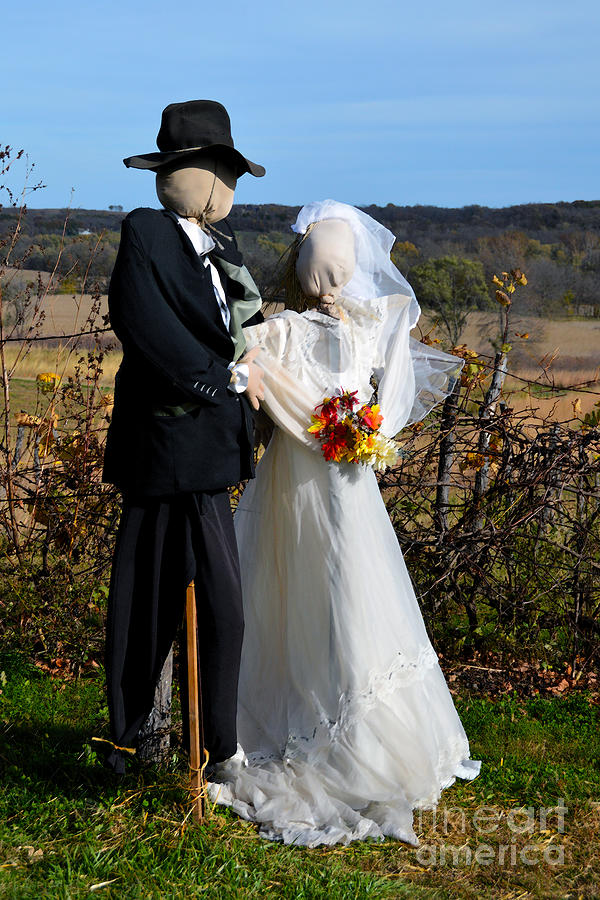 Scarecrow Bride and Groom Photograph by Catherine Sherman