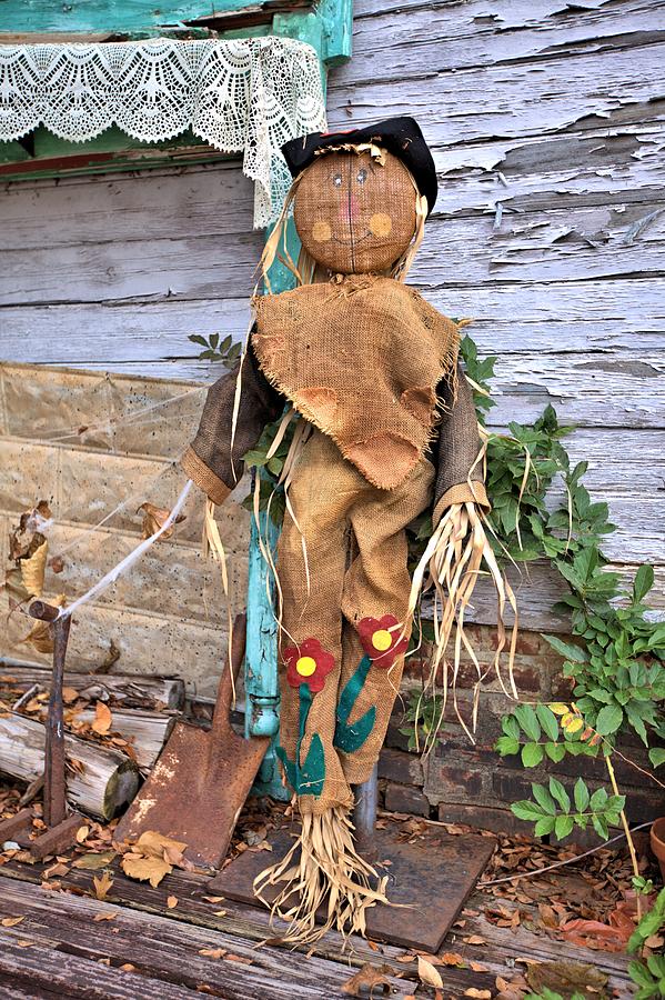 Scarecrow on the Porch Photograph by Gordon Elwell