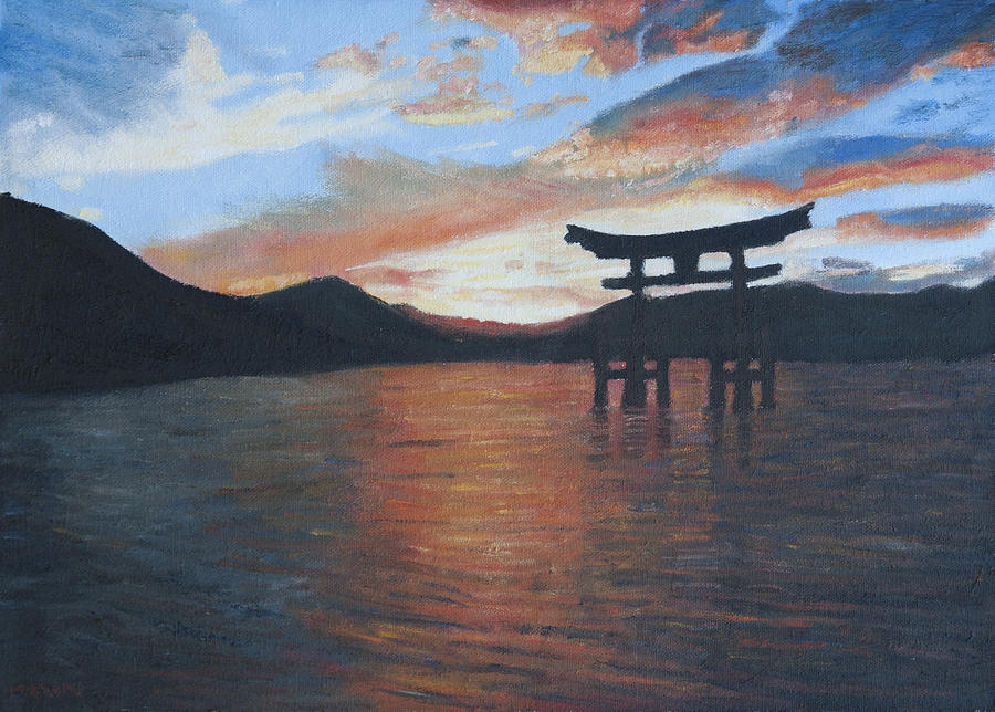 Scared Sunset Painting by Masami Iida