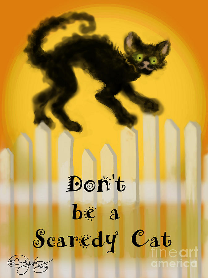 Scaredy-Cat Painting by Carol Jacobs