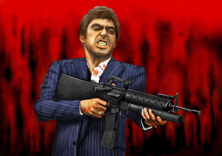 Scarface Digital Art By Ben Hayward Pixels