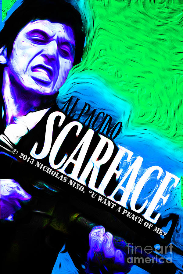 Scarface Painting - Scarface by Never Say Never