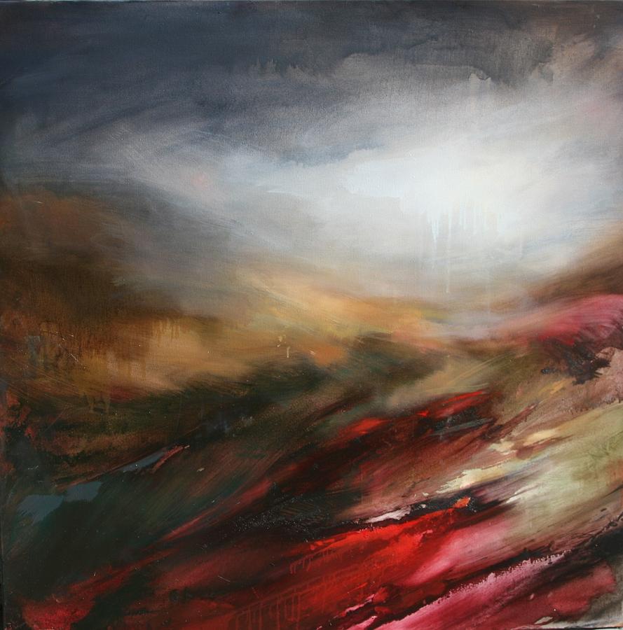Landscape Painting - Scarlet Decent by Lissa Bockrath