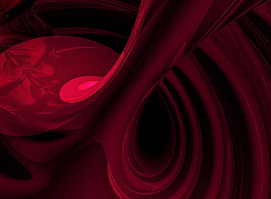 Scarlet Flow Digital Art by Digital Hiccup