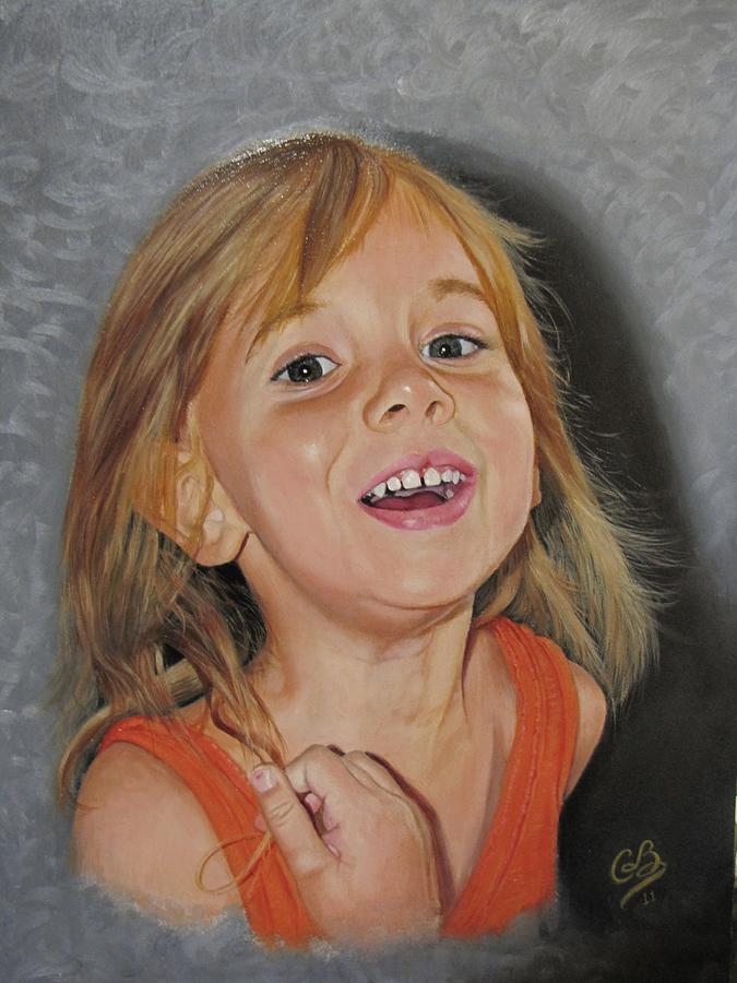 Laughing Child Painting - Scarlet Rose by Glenn Beasley