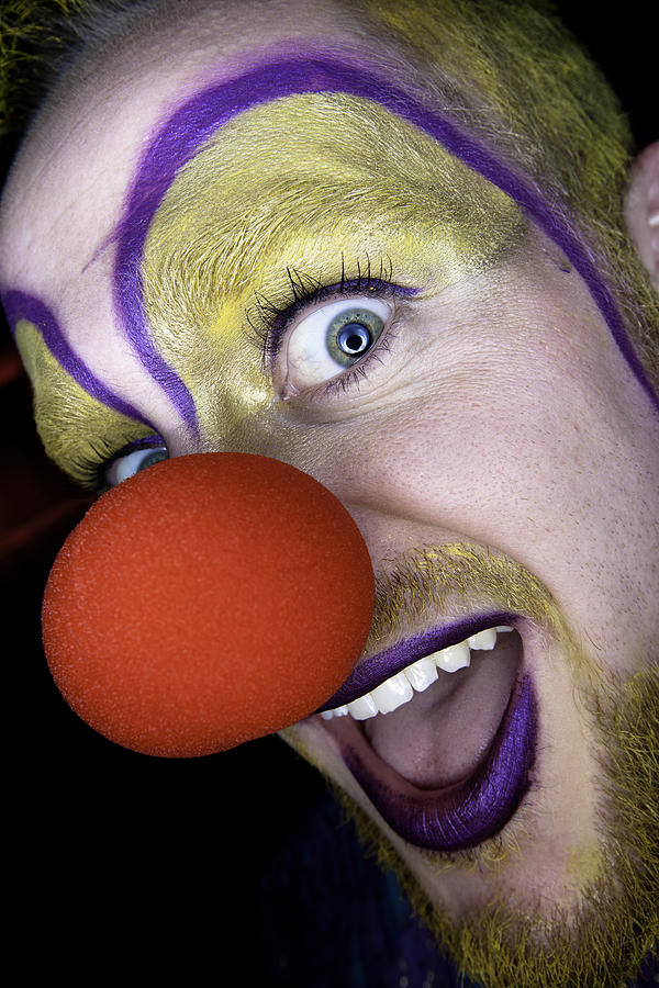 Scary Clown Closeup Photograph by Asiseeit