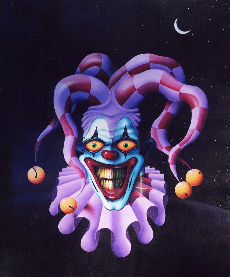 Clown Painting - Scary Clown by Neil Garrison