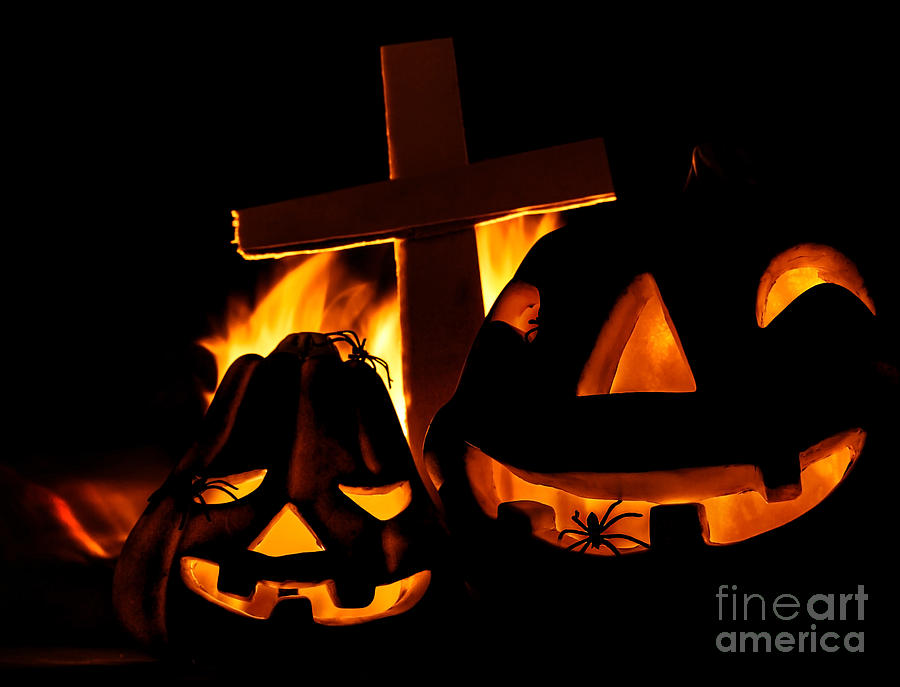 Scary Halloween pumpkin Photograph by Anna Om