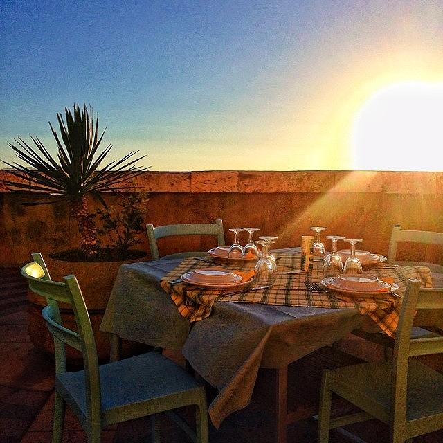 Sunset Photograph - Dinner with the sun by Jamiepercaso Petrucciani