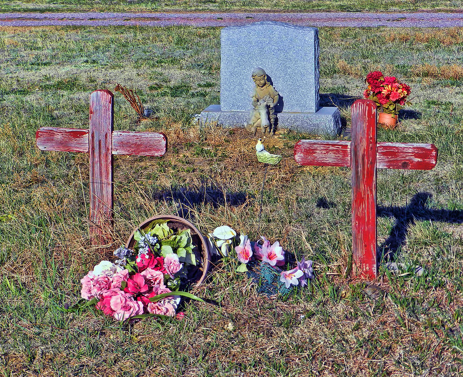 Scene from a Cemetery Photograph by Cathy Anderson