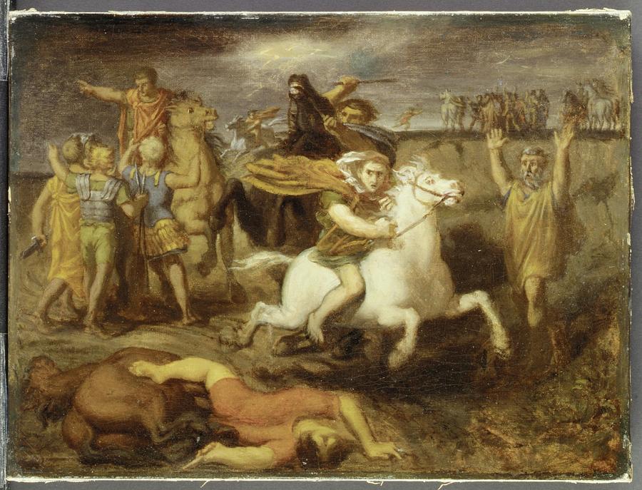 Scene From The Gallic Wars The Gaul Painting by Théodore Chassériau Fine Art America