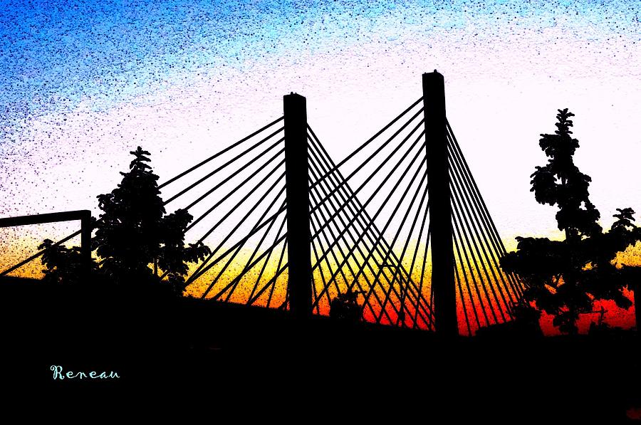 Cable-stayed Bridge Photograph by A L Sadie Reneau