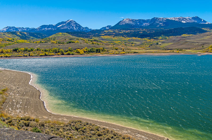 Scenic Lake And Snow Capped Mountains in Colorado Photograph by Willie Harper
