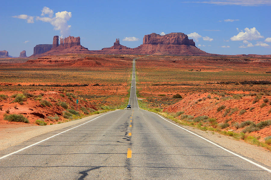 Nature Photograph - Scenic road into Monument Valley by Wasatch Light