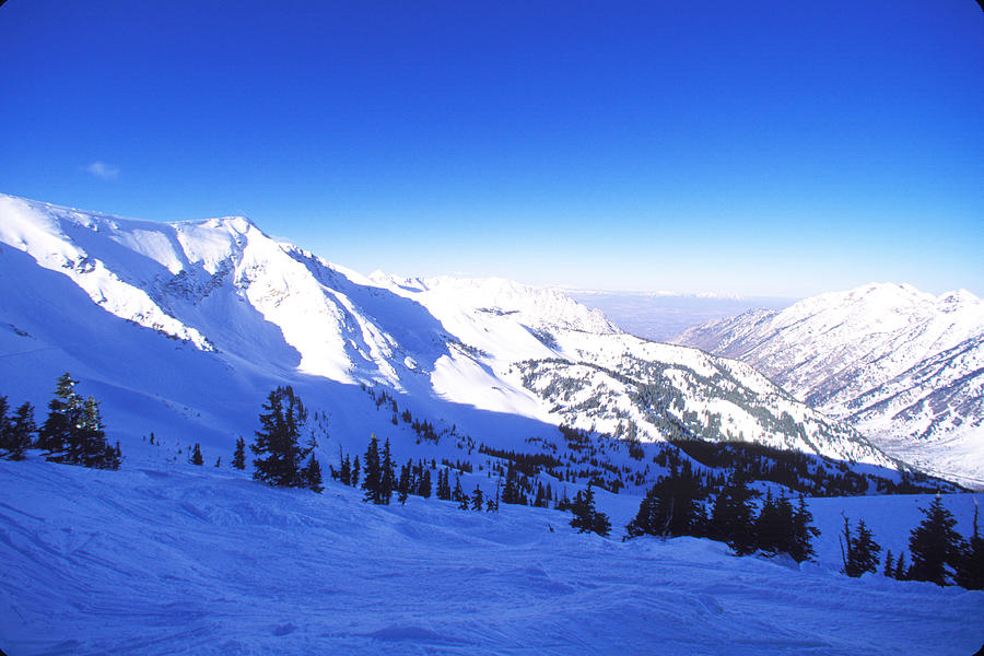 Scenic Ski Runs At Snowbird Resort Photograph by Jose Azel